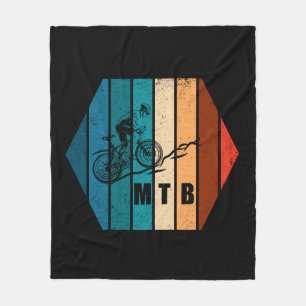 Vintage Mtb Downhill Mountainbiken Fleece Deken