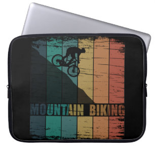 Vintage MTB Downhill Mountainbiken Laptop Sleeve