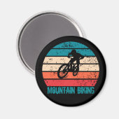 Vintage Mtb Downhill Mountainbiken Magneet (Voorkant / Achterkant)