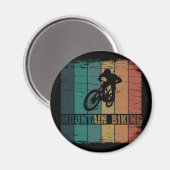 Vintage Mtb Downhill Mountainbiken Magneet (Voorkant / Achterkant)