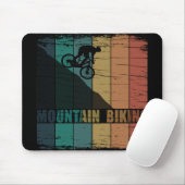 Vintage MTB Downhill Mountainbiken Muismat (Met muis)