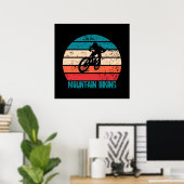 Vintage Mtb Downhill Mountainbiken Poster (Thuiskantoor)
