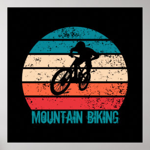 Vintage Mtb Downhill Mountainbiken Poster