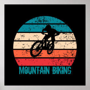 Vintage Mtb Downhill Mountainbiken Poster