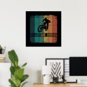 Vintage Mtb Downhill Mountainbiken Poster (Thuiskantoor)