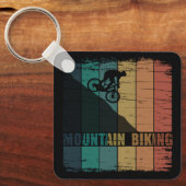Vintage MTB Downhill Mountainbiken Sleutelhanger (Voorkant)