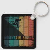 Vintage MTB Downhill Mountainbiken Sleutelhanger (Achterkant)