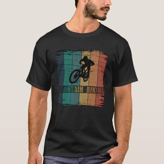 Vintage Mtb Downhill Mountainbiken T-shirt (Voorkant)