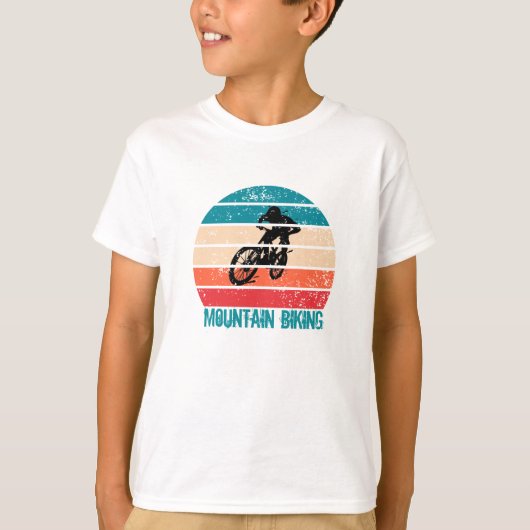 Vintage Mtb Downhill Mountainbiken T-shirt (Voorkant)