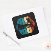 Vintage Mtb Downhill Mountainbiken Vierkante Sticker (Envelop)