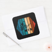 Vintage Mtb Downhill Mountainbiken Vierkante Sticker (Envelop)