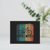 Vintage Mtb Mountainbiken Feestdagenkaart (Staand voorkant)