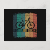 Vintage Mtb Mountainbiken Feestdagenkaart (Voorkant)