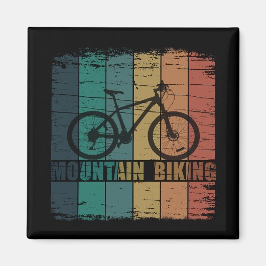 Vintage Mtb Mountainbiken Magneet (Voorkant)