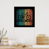 Vintage Mtb Mountainbiken Poster (Keuken)