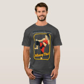 Vintage Muay Thai boksmeisje T-shirt (Voorkant volledig)