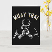 Vintage Muay Thai Training Mma Kickboksen Kaart (Gele Bloem)