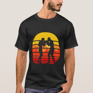 Vintage Muay Thai-vechter Retro Thaise kickboksen T-shirt