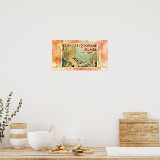 Vintage Mucha Biscuits Poster (Keuken)