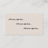 Vintage Mucha Lady Visitekaartje (Achterkant)