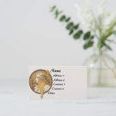 Vintage Mucha Lady Visitekaartje (Staand voorkant)