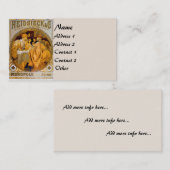 Vintage Mucha Mode Visitekaartje (Voorkant / Achterkant)