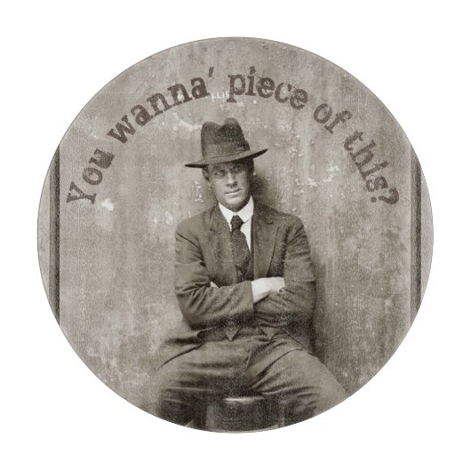 Vintage mugshot mafia gangster funny piece of snijplank (Voorkant)