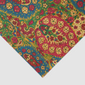 Vintage multikleurige bloementapijt tissuepapier (Detail)