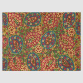 Vintage multikleurige bloementapijt tissuepapier