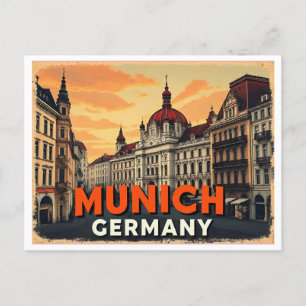 VINTAGE MÜNCHEN-DUITSLAND BRIEFKAART