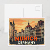 VINTAGE MÜNCHEN-DUITSLAND BRIEFKAART (Voorkant / Achterkant)