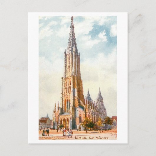 Vintage Munster in Ulm, Germany Briefkaart (Voorkant)