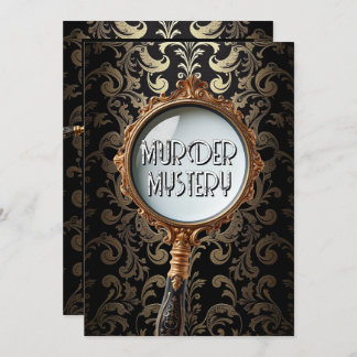 Vintage murder mystery dinner party retro DIY Kaart