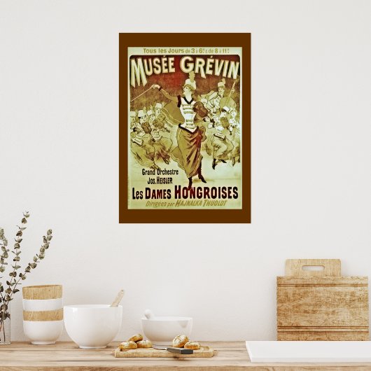 Vintage Musee Grevin Orchestra Poster (Keuken)