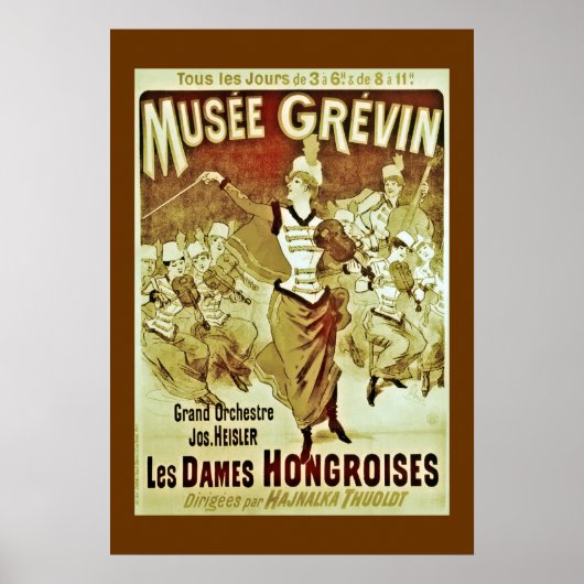 Vintage Musee Grevin Orchestra Poster (Voorkant)