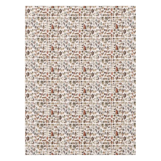 Vintage Mushrooms By Adolphe Millot Tafelkleed (Voorkant)