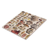 Vintage Mushrooms By Adolphe Millot Tegeltje (Zijkant)