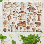 Vintage Mushrooms By Adolphe Millot Theedoek (Gevouwen)