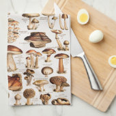 Vintage Mushrooms By Adolphe Millot Theedoek (Quarter Fold)