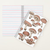 Vintage Mushrooms Notebook Notitieboek (Binnen)