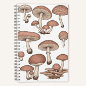 Vintage Mushrooms Notebook Notitieboek (Voorkant)