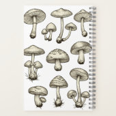 Vintage Mushrooms Notebook Notitieboek (Achterkant)