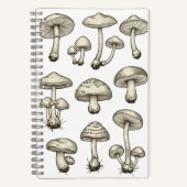 Vintage Mushrooms Notebook Notitieboek (Voorkant)