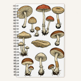 Vintage Mushrooms Notebook Notitieboek