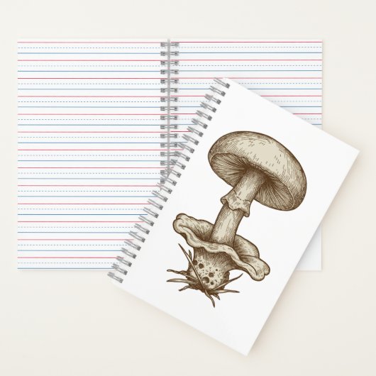 Vintage Mushrooms Notebook Notitieboek (Binnen)