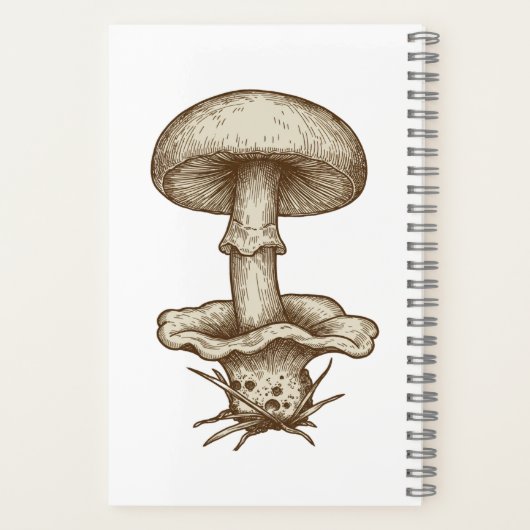Vintage Mushrooms Notebook Notitieboek (Achterkant)