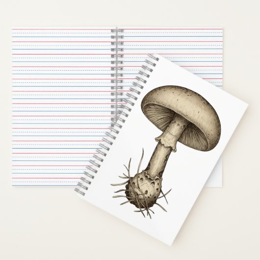 Vintage Mushrooms Notebook Notitieboek (Binnen)