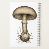 Vintage Mushrooms Notebook Notitieboek (Achterkant)
