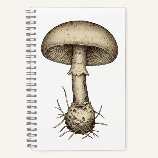 Vintage Mushrooms Notebook Notitieboek (Voorkant)
