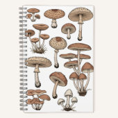 Vintage Mushrooms Notebook Notitieboek (Voorkant)